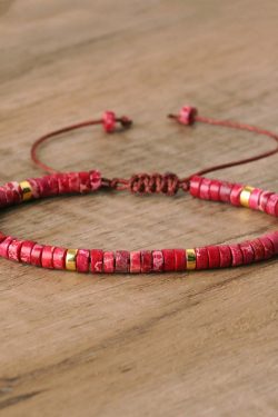 Stylish Blue Handmade Weaving Turquoise Beading Charm Bracelet