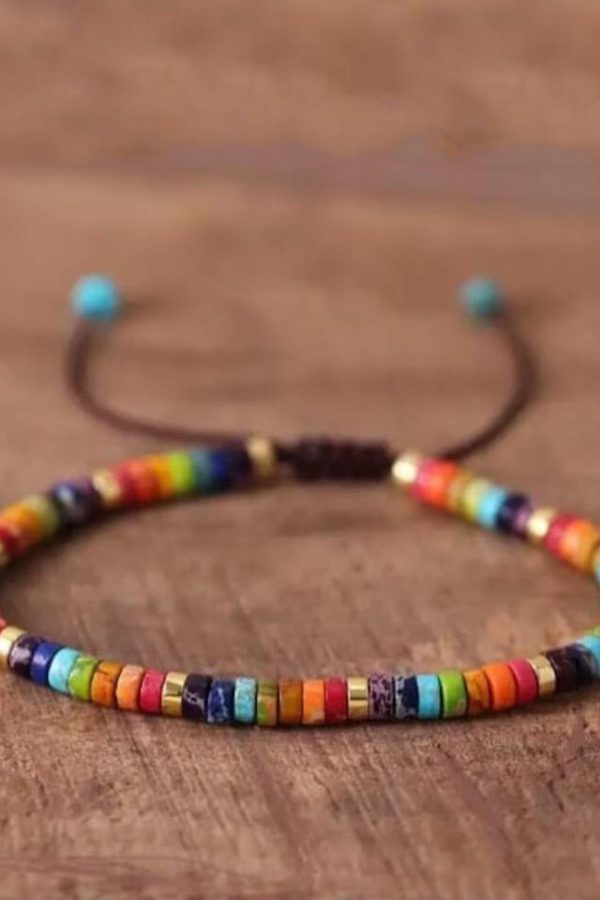 Stylish Blue Handmade Weaving Turquoise Beading Charm Bracelet