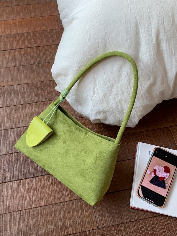 Stylish Brown Suede Durable Shoulder Bag