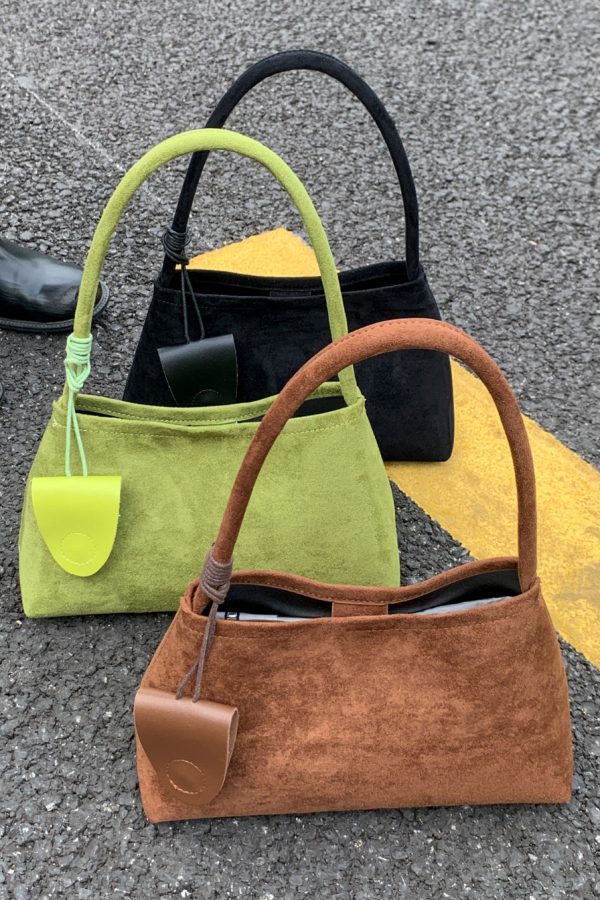 Stylish Brown Suede Durable Shoulder Bag