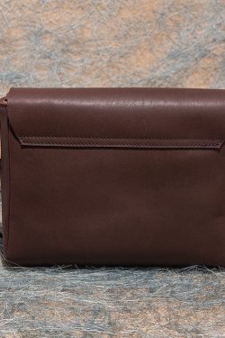 Stylish  Brown Versatile Paitings Calf Leather Satchel Handbag