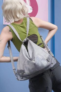 Stylish Grey Faux Leather Versatile Satchel Bag Handbag