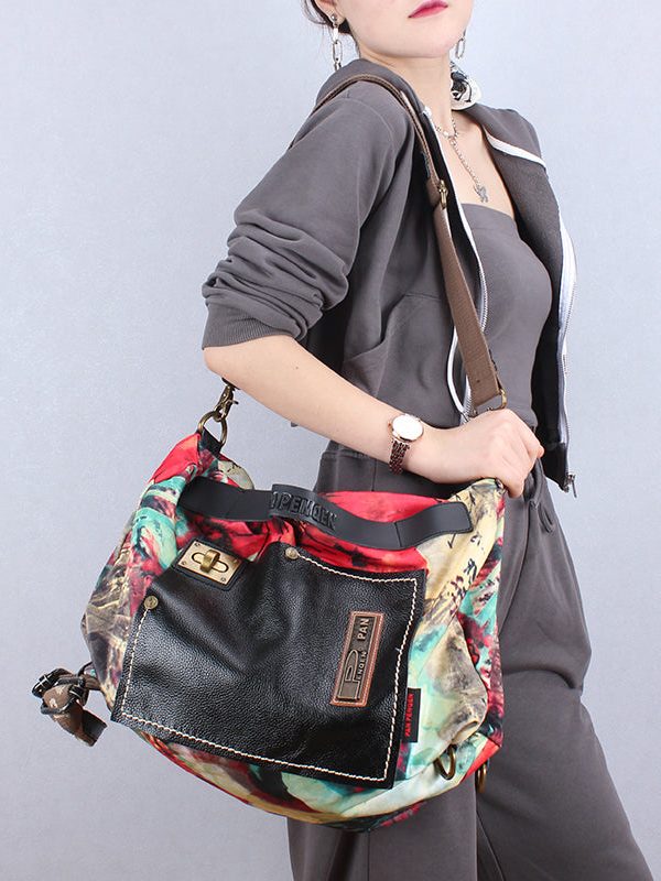 Stylish Large Capacity Durable Print Messenger Bag