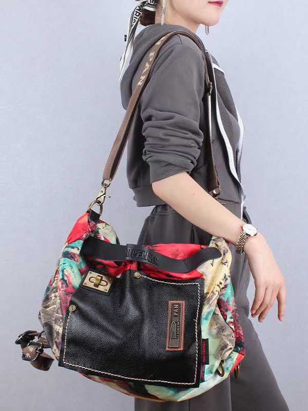 Stylish Large Capacity Durable Print Messenger Bag