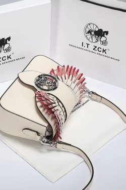 Stylish Versatile White Calf Leather Satchel Bag Handbag