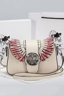 Stylish Versatile White Calf Leather Satchel Bag Handbag