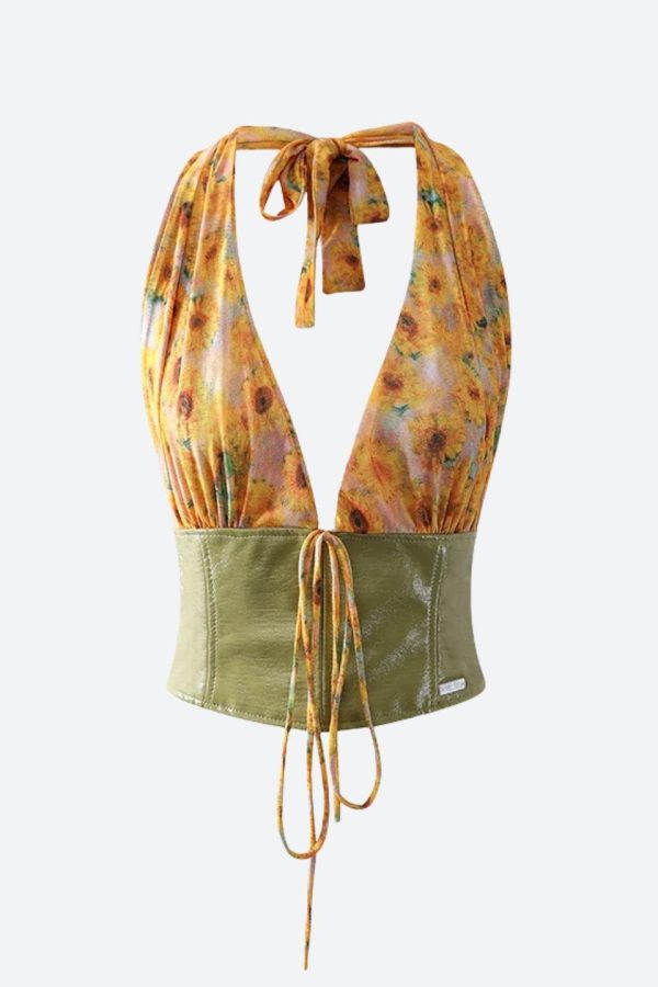 Sunflower Halter Top