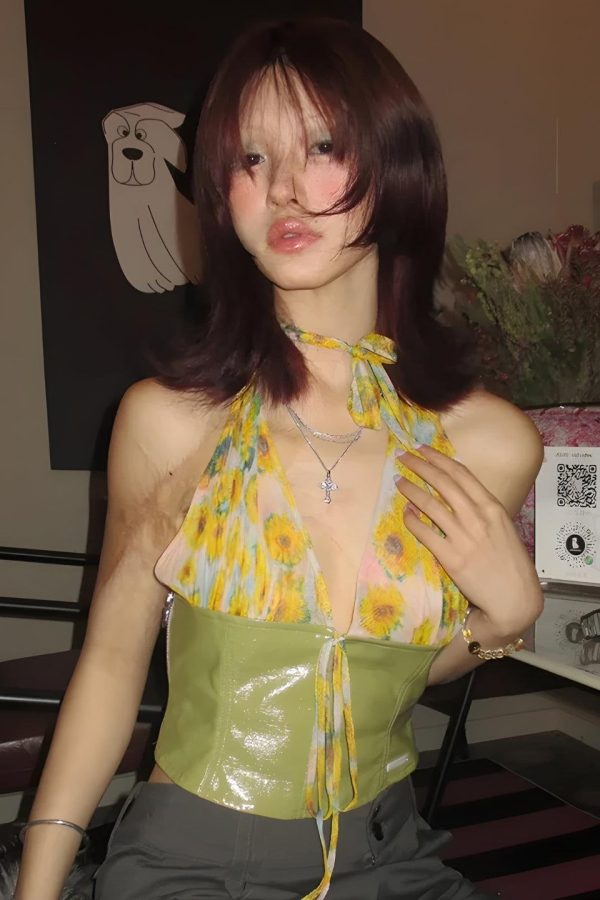 Sunflower Halter Top