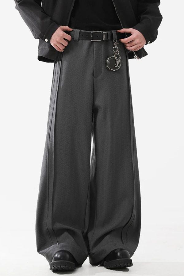 Tailored Pleated Wide Leg Pants