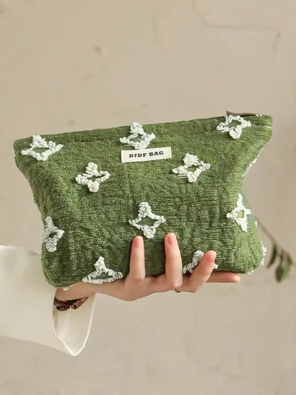 Tasseled Star Embroidered Makeup Bag