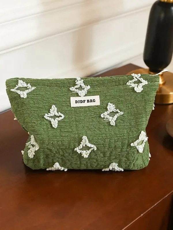Tasseled Star Embroidered Makeup Bag