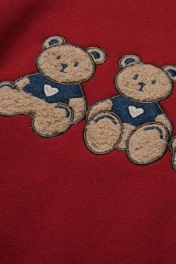Teddy Bears Embroidered Sweatshirt