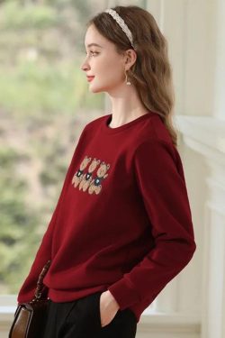 Teddy Bears Embroidered Sweatshirt