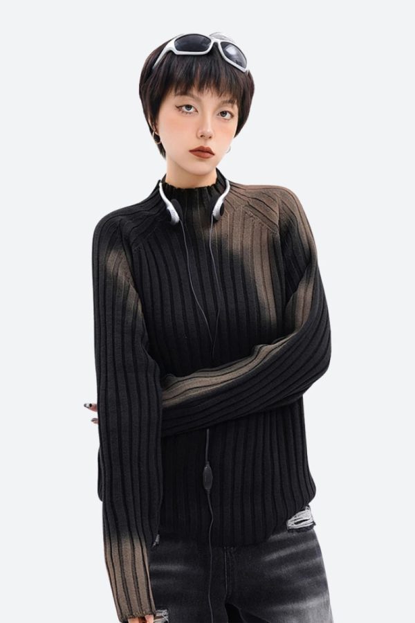 Tie Dye Ribbed Sweater