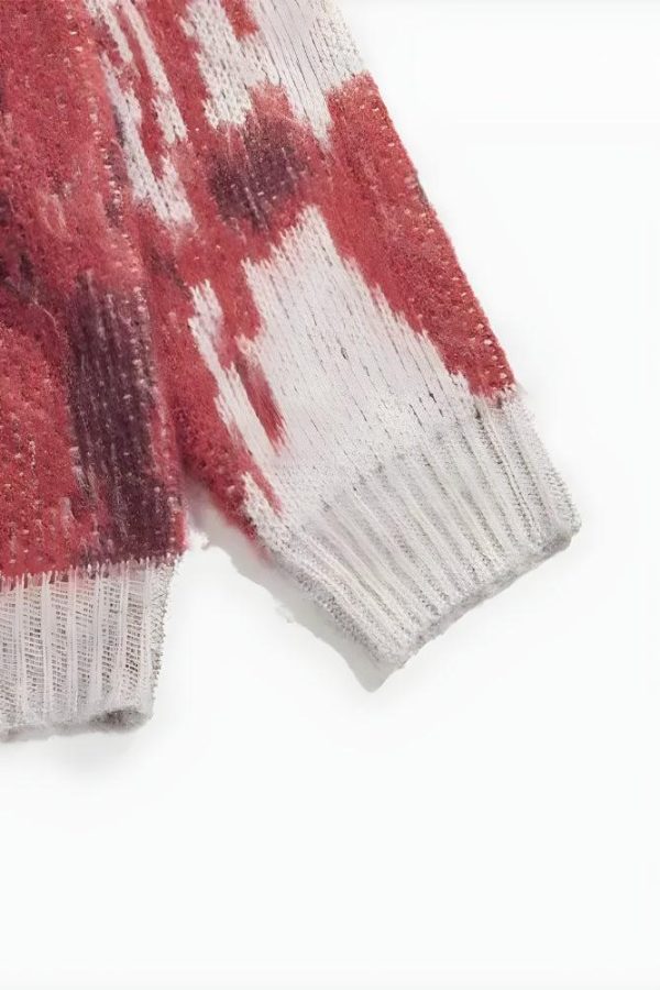 Tie Dye Turtle Neck Knitted Sweater