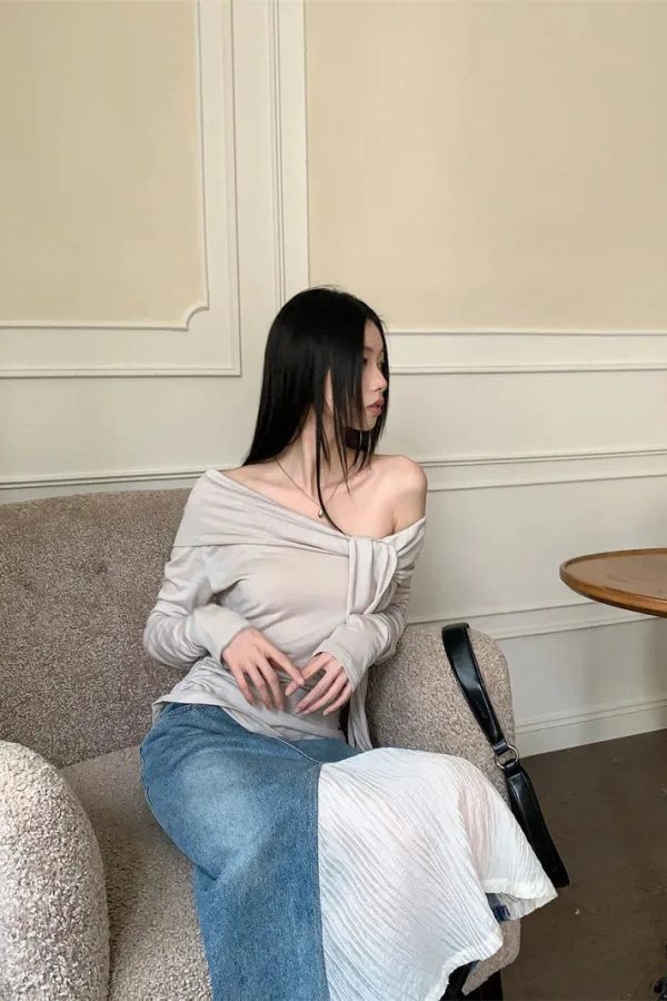 Tie Front One Shoulder Top