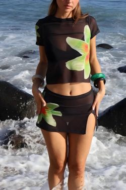 Tropical Top & Mini Skirt Two Piece Set