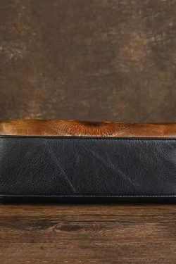 Unique Brown Animal Embossed Calf Leather Messenger Bag