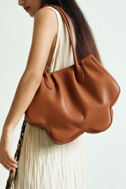 Unique Brown Solid Durable Faux Leather Shoulder Bag