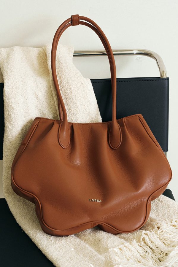 Unique Brown Solid Durable Faux Leather Shoulder Bag