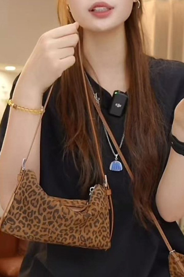 Unique Khaki Leopard Solid Durable Faux Leather Mini Bag