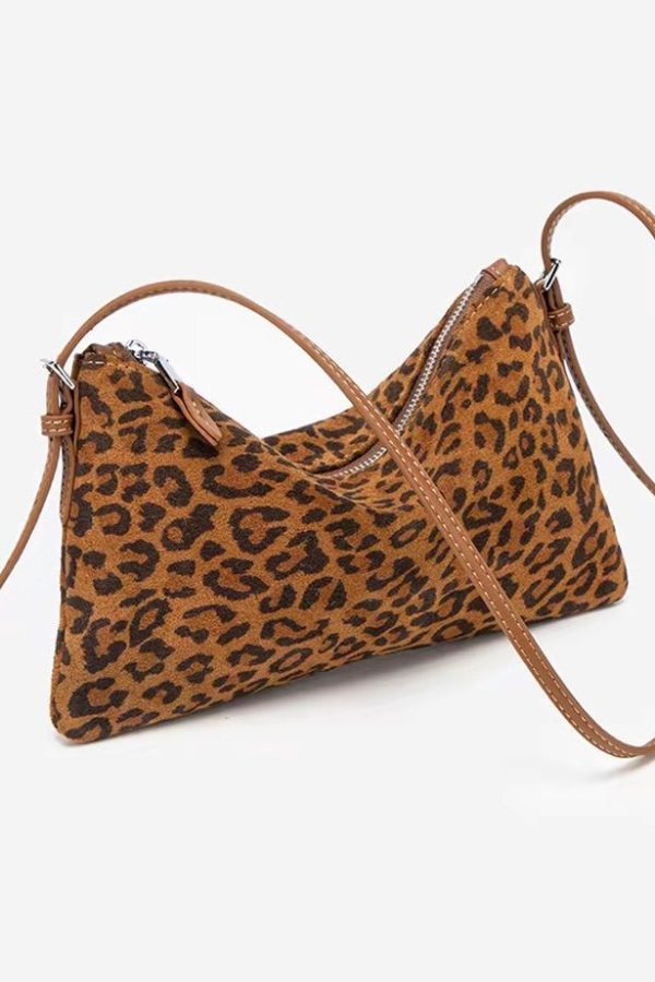 Unique Khaki Leopard Solid Durable Faux Leather Mini Bag