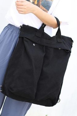 Unique Robes Boho black Canvas Square Backpack