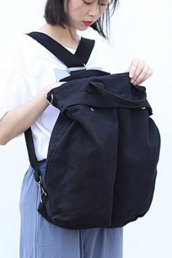 Unique Robes Boho black Canvas Square Backpack