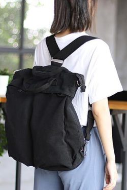 Unique Robes Boho black Canvas Square Backpack