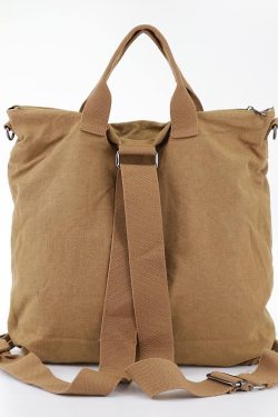 Unique Soft Surroundings Plus Size brown Canvas Square Backpack
