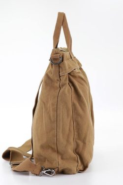 Unique Soft Surroundings Plus Size brown Canvas Square Backpack