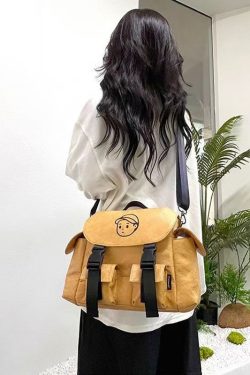 Unique Yellow Versatile Pockets Messenger Bag