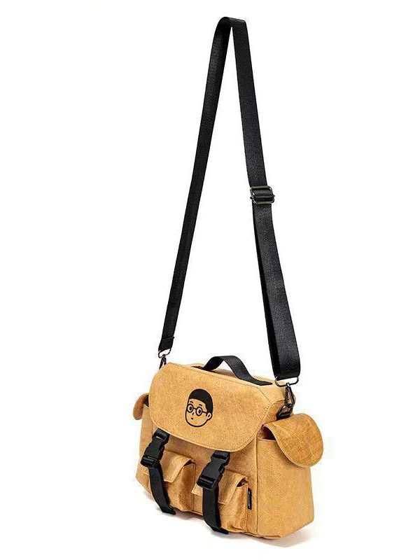 Unique Yellow Versatile Pockets Messenger Bag