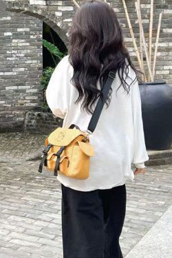 Unique Yellow Versatile Pockets Messenger Bag