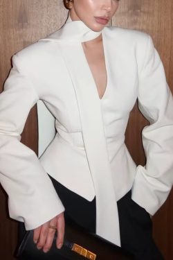 V-Neck Blazer Jacket