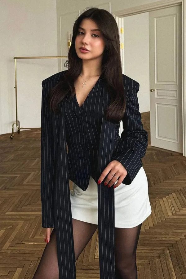 V-Neck Blazer Jacket