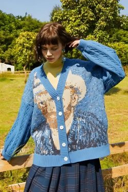 Van Gogh Self Portrait Cardigan