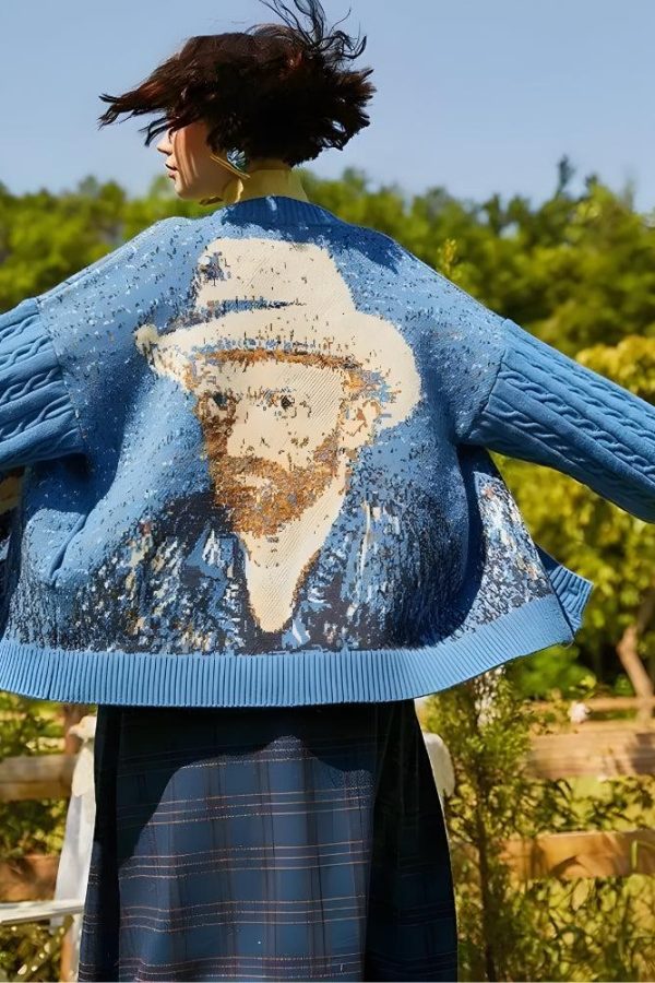 Van Gogh Self Portrait Cardigan