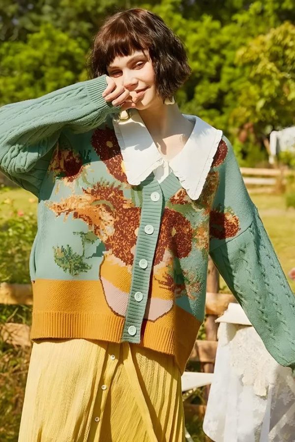 Van Gogh Sunflowers Cardigan