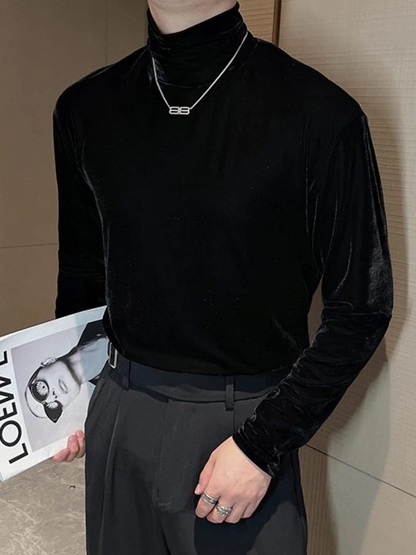 Velvet Turtle Neck Top