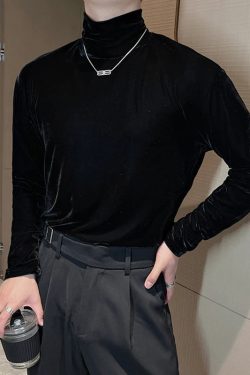 Velvet Turtle Neck Top