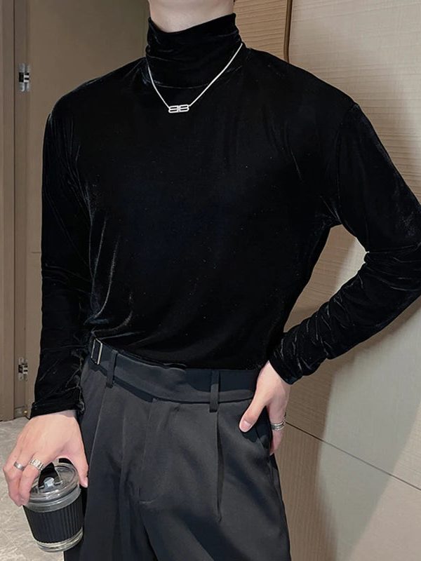 Velvet Turtle Neck Top