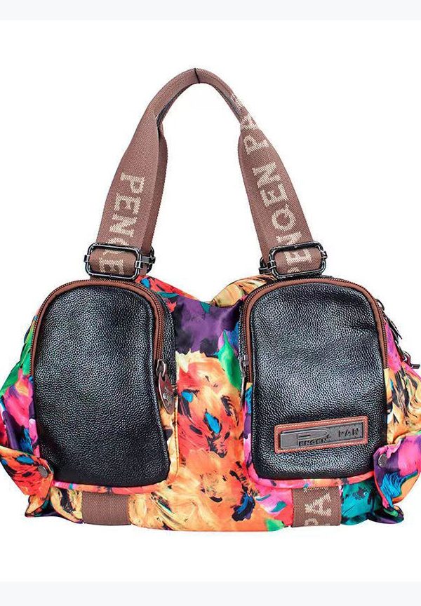Versatile Casual Oversized Printed Patchwork Crossbody Bag