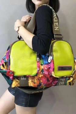 Versatile Casual Oversized Printed Patchwork Crossbody Bag