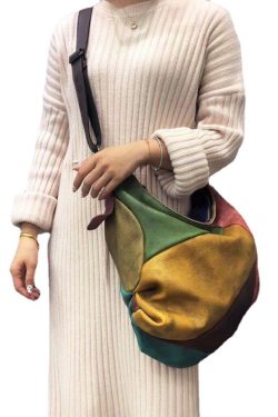 Versatile European And American Cowhide Large Capacity Crossbody Bag