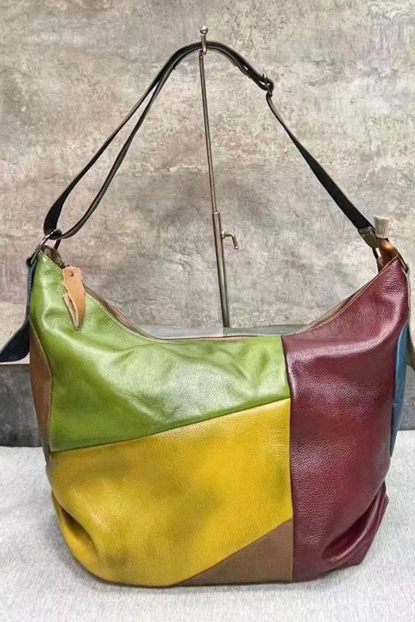 Versatile European And American Cowhide Large Capacity Crossbody Bag