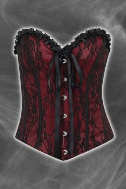 Victorian Goth Ribbon Detailed Corset Top