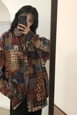 Vintage Abstract Designed Shirt