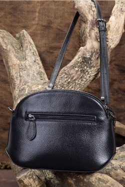 Vintage Blue Peony Embossing Calf Leather Satchel Bag Handbag