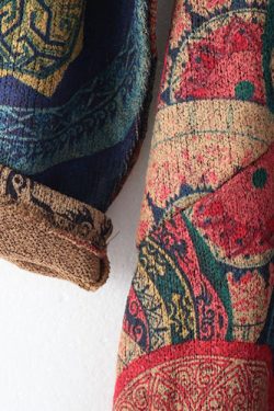 vintage blue red prints sweater dresses plus size clothing sweater casual o neck winter dress